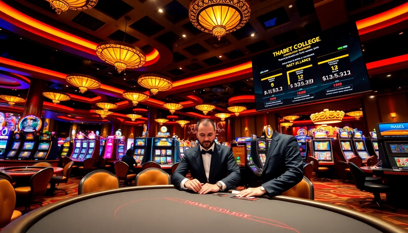 Engage with strategies at Thabet College while experiencing vibrant casino excitement.