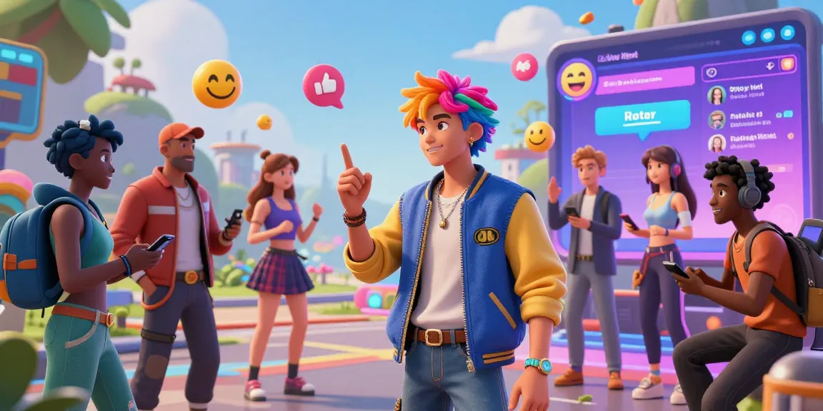 Engaging social interaction in Status AI, showcasing diverse avatars and fandoms.