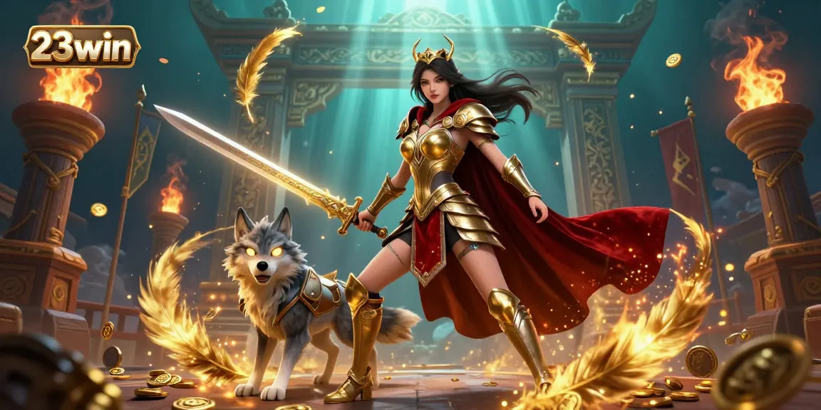 Experience vibrant gaming with 23win in an exhilarating 3D casino scene packed with action and detail.