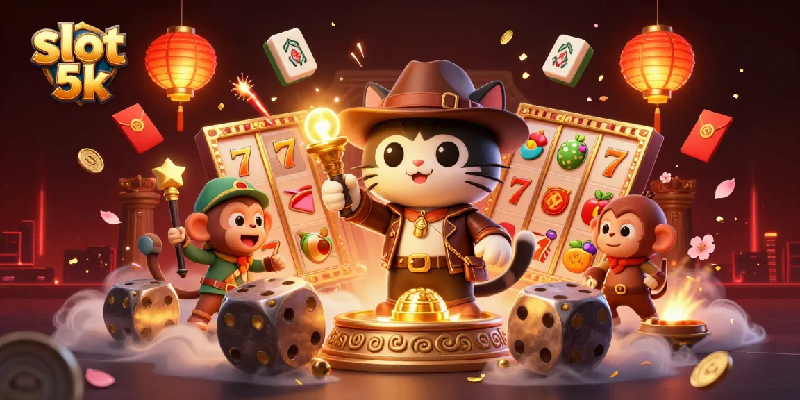 Engage with the action of slot 5k as a cat explorer discovers casino treasures