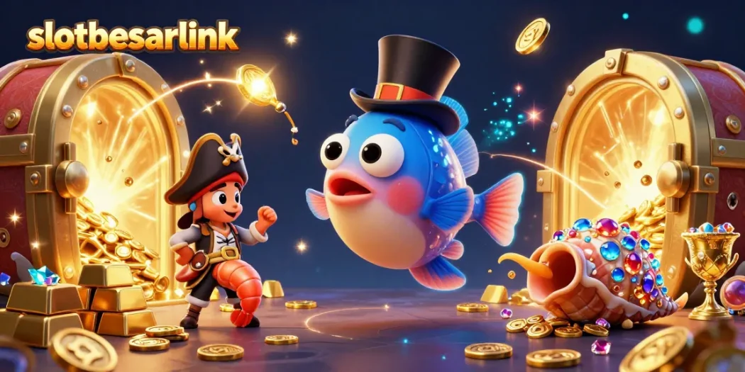 Win big with slotbesarlink in an ultra-detailed 3D casino scene full of treasure and excitement.
