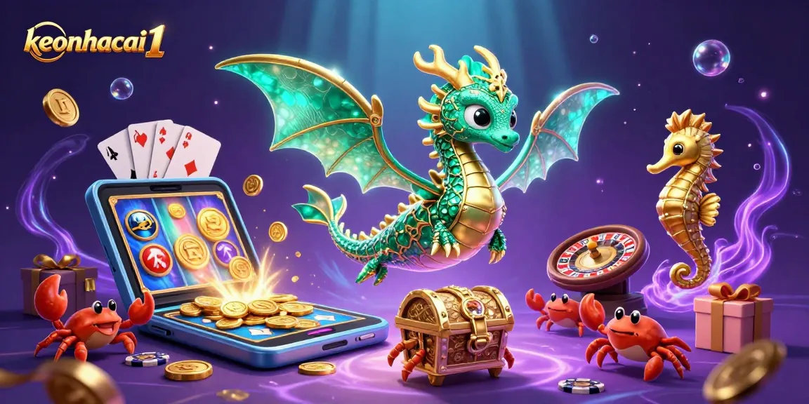 Experience thrilling wins with keonhacai1 in a vibrant underwater casino scene.