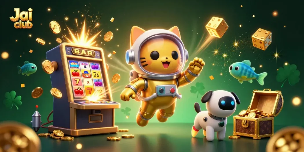 Join the excitement at Jai club with a space-themed casino adventure featuring a jackpot explosion!